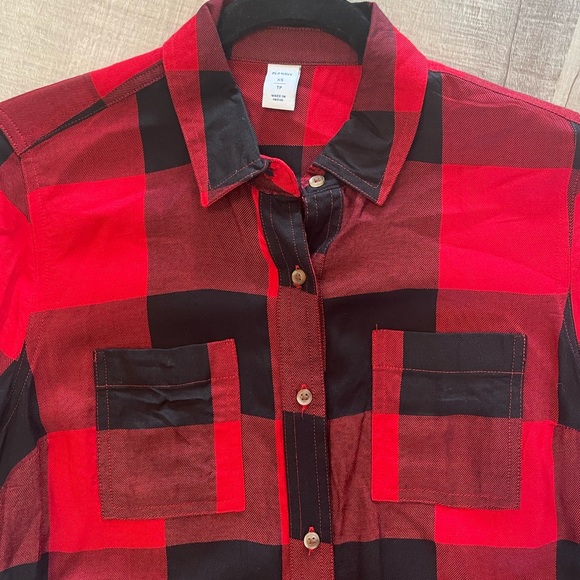 NWT Old Navy Plaid Swing Shirt Dress - Picture 8 of 8